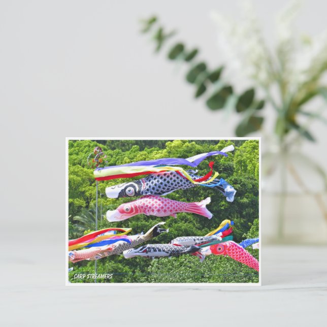 Postal Carp Streamers (Anverso de pie)