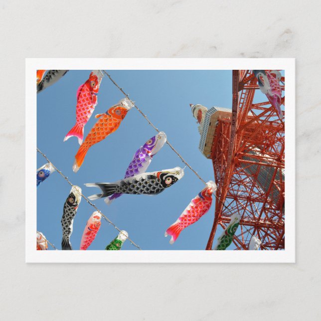 Postal Carp Streamers: Tokyo Tower (Anverso)