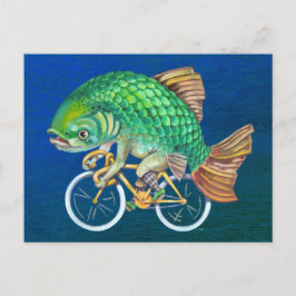 Postal Carpa En Bicicleta