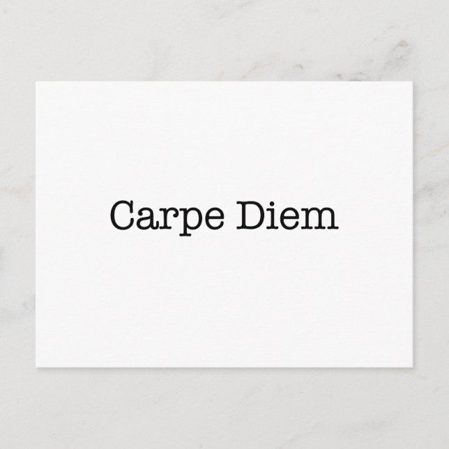 Postal Carpe Diem aprovecha la cita del día - Citas (Anverso)