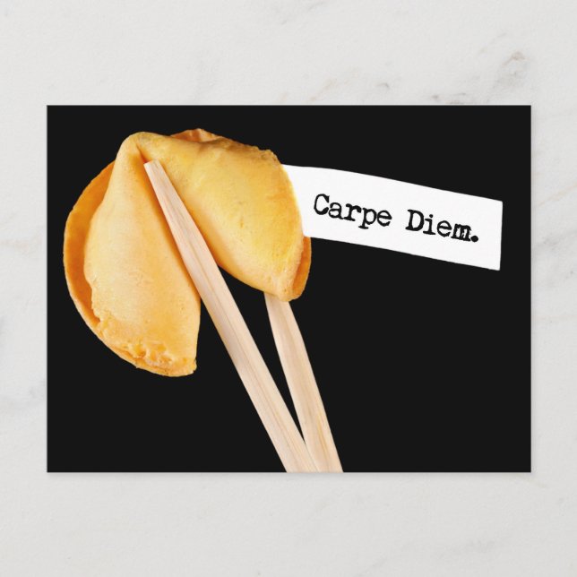 Postal Carpe Diem Fortune Cookie (Anverso)