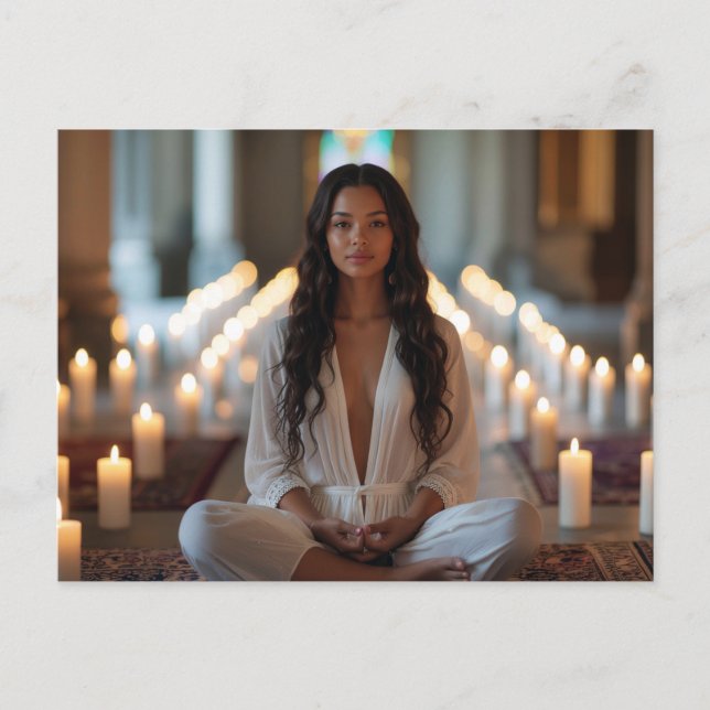 Postal CARPE DIEM - Meditation - Yoga (Anverso)