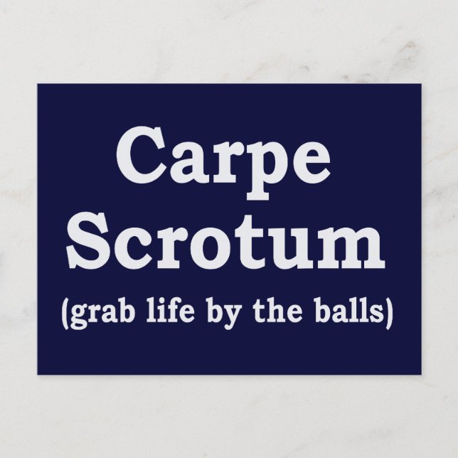 Postal Carpe Scrotum (Anverso)
