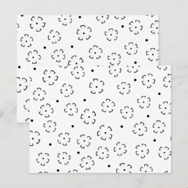 Postal Carpeta de cumpleaños con flores personalizadas (Anverso / Reverso)