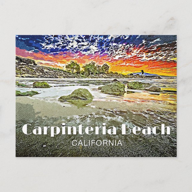 Postal Carpinteria Beach Sunrise (Anverso)