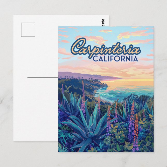 Postal Carpinteria California Santa Barbara Ventura Beach (Anverso / Reverso)