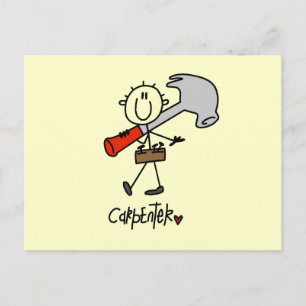 Postal Carpintero Con Martillo