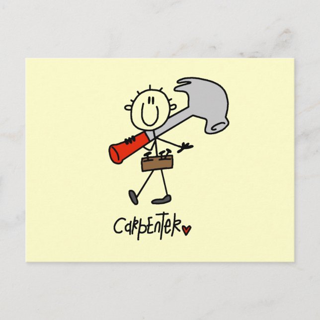 Postal Carpintero Con Martillo (Anverso)