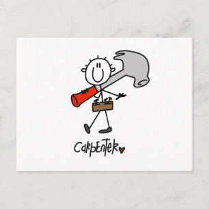 Postal Carpintero Con Martillo