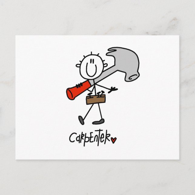 Postal Carpintero Con Martillo (Anverso)