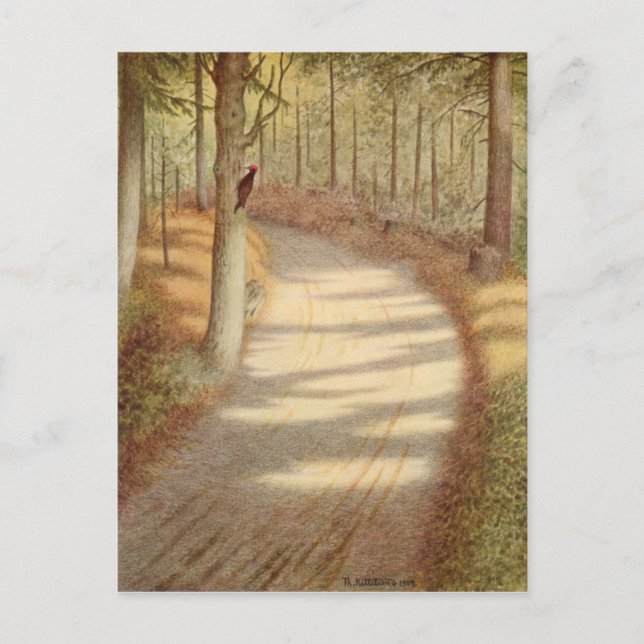 Postal Carpintero de madera por Theodor Severin Kittelsen (Anverso)