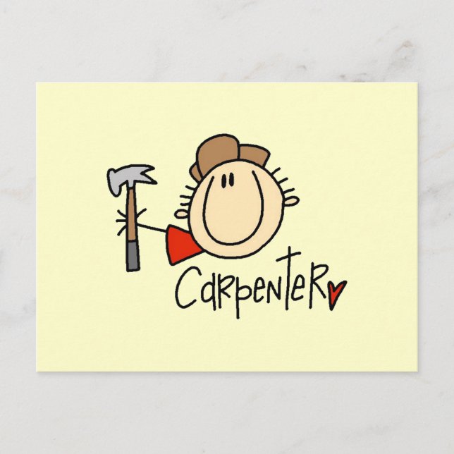 Postal Carpintero hombre (Anverso)