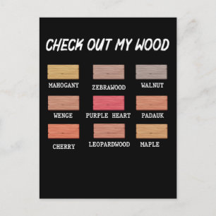 Postal Carpintero Ingenioso Maderero Divertido Artesano