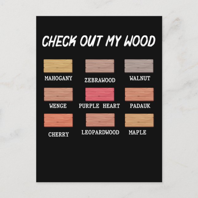 Postal Carpintero Ingenioso Maderero Divertido Artesano (Anverso)