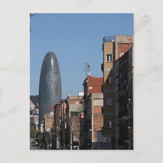 Postal Carrer de Badajoz y Torre Agbar, Barcelona (Anverso)