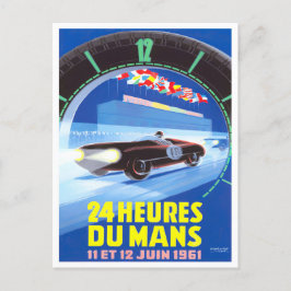 Postal Carrera de 1961 en Le Mans 24 horas