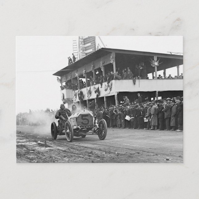 Postal Carrera de Autos Copa Vanderbilt, 1908 (Anverso)
