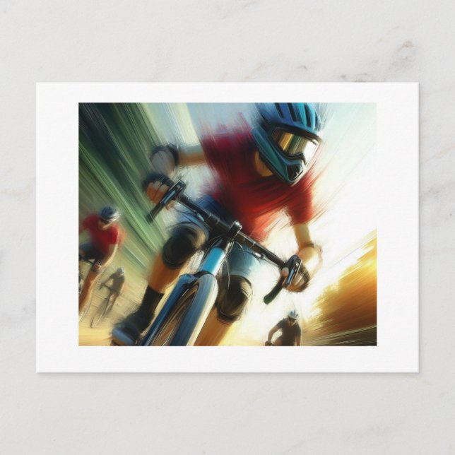 Postal Carrera de bicicletas, (Anverso)