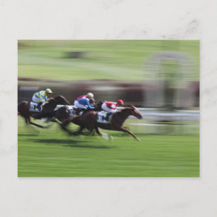 Postal carrera de caballos