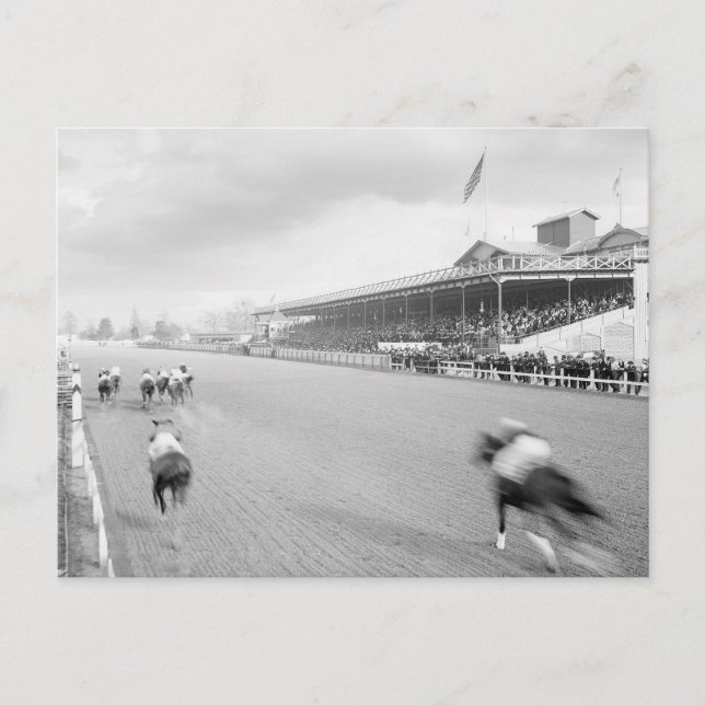 Postal Carrera de caballos en Nueva Orleans, 1906 (Anverso)