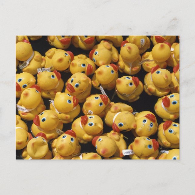 Postal Carrera de caucho con pato - Postcard (Anverso)