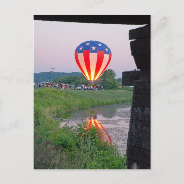 Postal Carrera de globo 2 de Wellsville (Anverso)