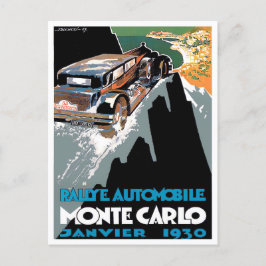 Postal Carrera de Montecarlo de 1930