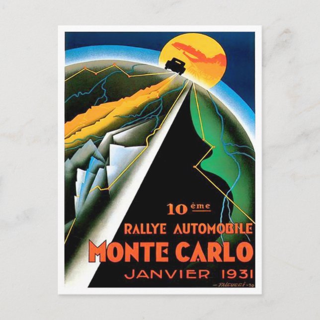 Postal Carrera de Montecarlo de 1931 (Anverso)