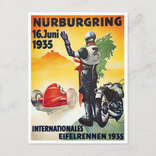 Postal Carrera de nurburgring Motor Race de 1935