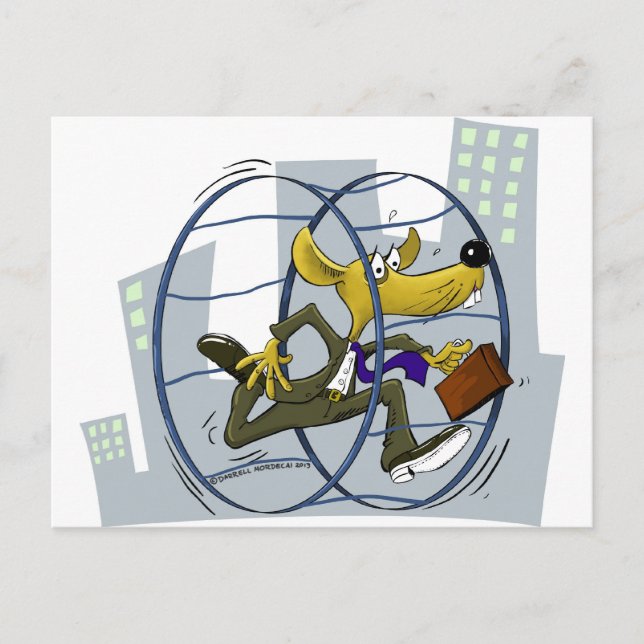 Postal carrera de ratas (Anverso)