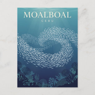 Postal Carrera de sardinas Moalboal Filipinas