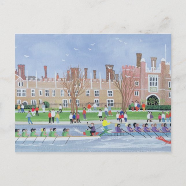 Postal Carrera en barco dragón en Hampton Court 1993 (Anverso)