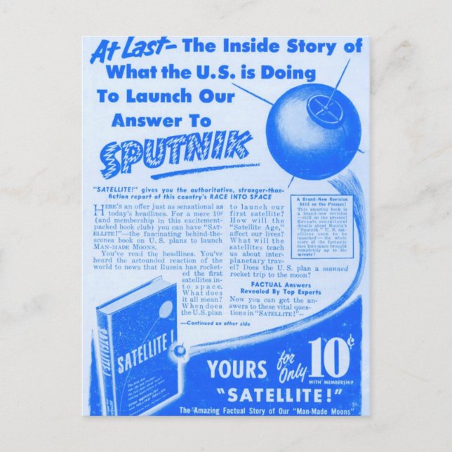 Postal Carrera espacial (Anverso)