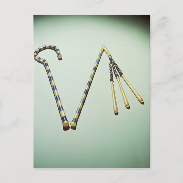 Postal Carrera y caracol, desde la tumba de Tutankhamun (Anverso)