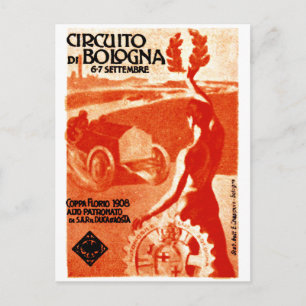 Postal Carreras automática italiana de 1908