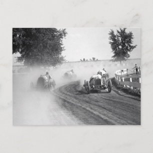 Postal Carreras de autos en Rockville Fair, 1923