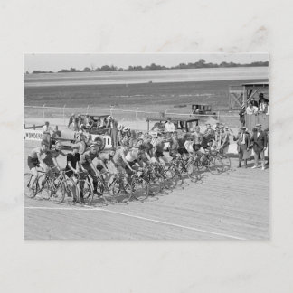 Postal Carreras de bicicleta de Laurel 1925 foto de época