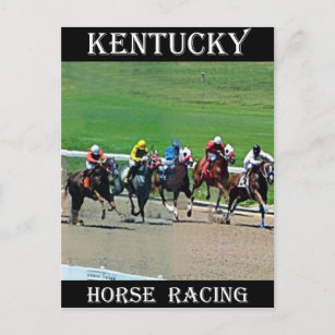 Postal Carreras de caballos de Kentucky