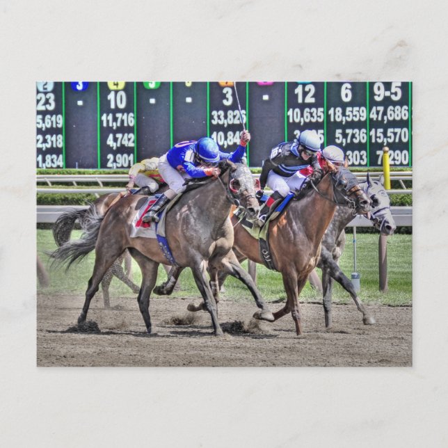 Postal Carreras de caballos de Saratoga (Anverso)