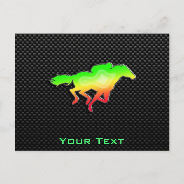 Postal Carreras de caballos deslumbrante (Anverso)