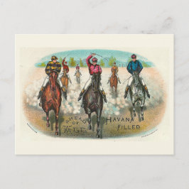 Postal Carreras De Caballos Vintage Antes De Todo