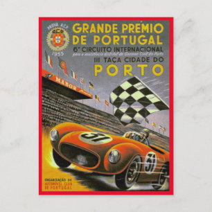 POSTAL CARRERAS DE ÉPOCA - GRAN PREMIO DE PORTUGAL 1955 T