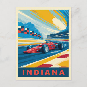 Postal Carreras de Indiana Vintage