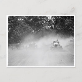 Postal Carreras de pista de dirección de feria del condad