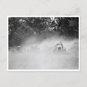 Postal Carreras de pista de dirección de feria del condad