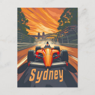 Postal Carreras de Sydney Vintage