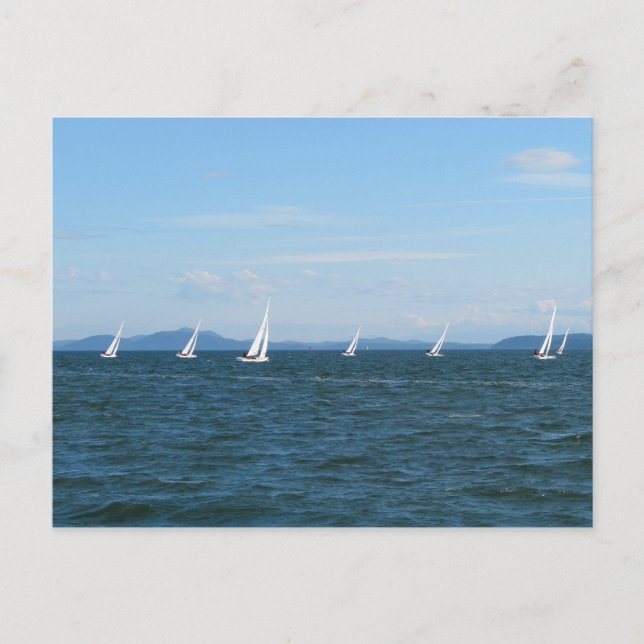 Postal Carreras de vela (Anverso)