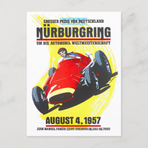 Postal Carreras de vintage del Gran Premio de Nurburgring