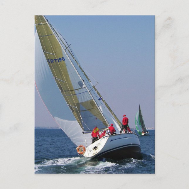 Postal Carreras de yate en el marcha Menor (Anverso)