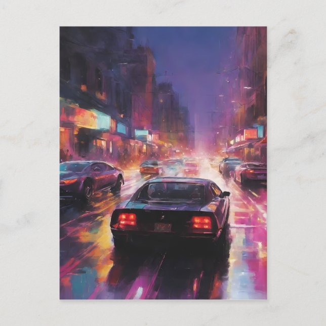 Postal Carreras dinámica de Cityscape (Anverso)